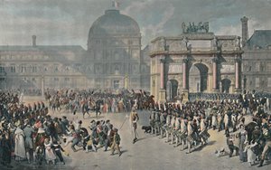 Un día de revisión bajo el Imperio, Place Du Carrousel, 1810, 1896