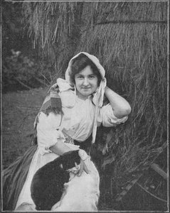 Una Chica de Granja de Manxland, 1900 de Unbekannt