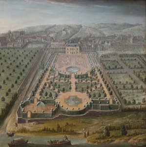Una finca francesa, óleo sobre lienzo, 131 x 130 cm; Escuela francesa, principios del siglo XVIII de Unbekannt