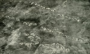 Un ataque de infantería a través de la Tierra de Nadie, 1919