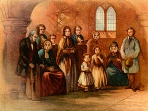 Una Congregación Victoriana Media, 1860 de Unbekannt