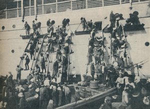 Un método novedoso de abastecimiento de carbón en el puerto de Yokohama, 1936 de Unbekannt