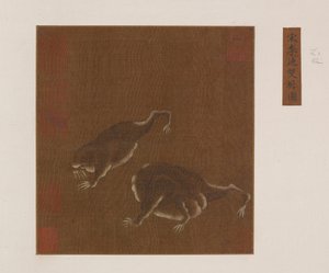 Un par de sapos de tres patas, dinastía Ming, 1368-1644
