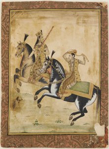 Un príncipe y una princesa a caballo, siglo XVIII