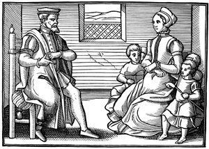 Una familia puritana, 1563 de Unbekannt