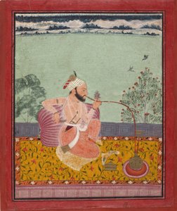 Un rey fumando un Hookah. Ciudad, 1690-1710, Museo Metropolitano de Unbekannt