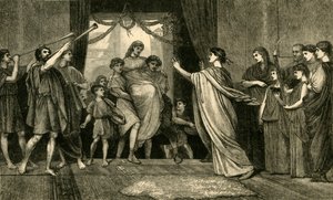 Una boda romana. - La llegada de la novia a casa, 1881 de Unbekannt