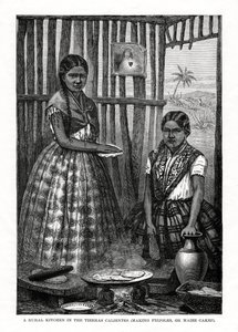 Una cocina rural en las Tierras Calientes, México de Unbekannt