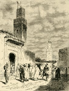 Una calle en Fez, 1890 de Unbekannt