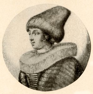 Una dama sueca con gorro de piel puntiagudo y gorguera, 1640, 1937 de Unbekannt