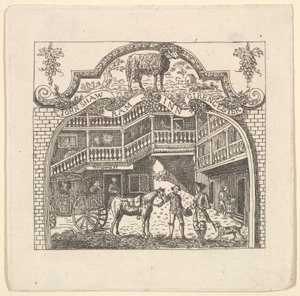 Tarjeta de taberna para John Shaw, década de 1790