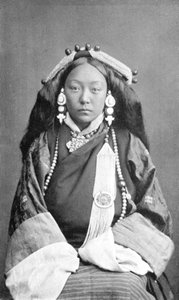 Una mujer tibetana, c. 1910 de Unbekannt