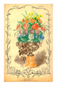 Un jarrón de flores de verano, 1849 de Unbekannt