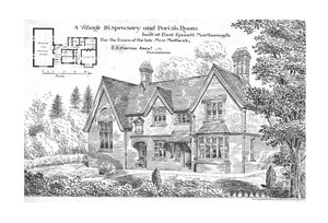 Un dispensario de aldea y sala parroquial construidos en East Kennett, Marlborough, 1884 de Unbekannt