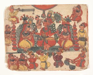 Escena de boda, mediados del siglo XVIII de Unbekannt