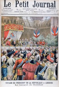 Un banquete para el presidente francés visitante, Guildhall, Londres, 1903