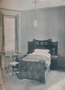 Cama infantil diseñada por Peter Behrens, ejecutada por TD Heymann, 1901