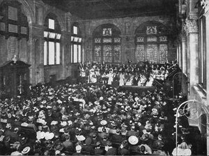 Un concierto en la Guildhall School of Music, Londres, c. 1901