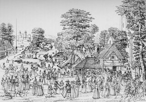 Una fiesta en Horselydown, Southwark, en 1590, 1904 de Unbekannt