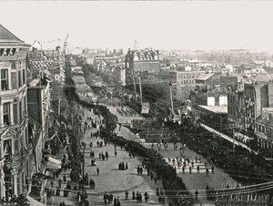 Un día de fiesta en la capital americana, Washington DC, EE.UU., 1895