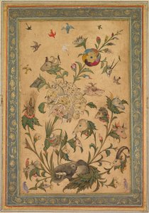 Una fantasía floral de animales y aves Waq-waq, principios de 1600 de Unbekannt