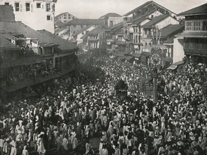 Una gran procesión nativa, Bombay, India, 1895 de Unbekannt