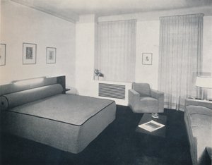 Dormitorio de un hombre diseñado por Robert Heller Inc., Nueva York