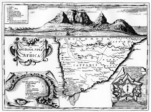 Un mapa del Cabo de Buena Esperanza, Sudáfrica, 1719 1931