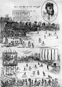 Un recuerdo del partido de cricket benéfico de James Southerton, siglo XIX, 1912