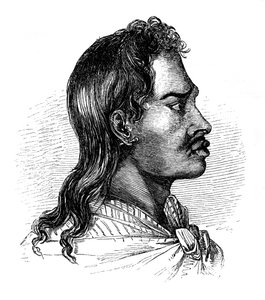 Un nativo de Tahití, 1848 de Unbekannt