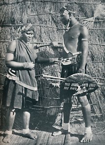 Una pareja de amantes zulúes, 1912 de Unbekannt
