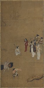 Fiesta de picnic: músicos y asistentes, período Edo, principios del siglo XVII de Unbekannt