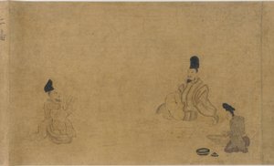 Concurso de composición de poemas entre varios artesanos, período Nanbokucho, 1333-1392 de Unbekannt