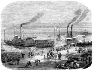 Un muelle, San Francisco, California, siglo XIX