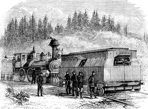Una batería ferroviaria, Guerra Civil Americana de Unbekannt