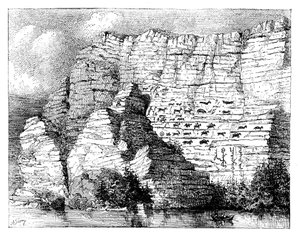Una inscripción en roca en las orillas del río Yenisei, 1895 de Unbekannt
