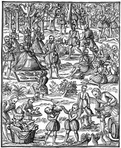 Un picnic real, 1575 de Unbekannt