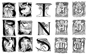 Un conjunto de letras iniciales decorativas, 1898 de Unbekannt