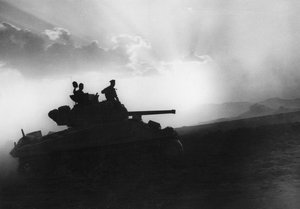 Un escuadrón de tanques en camino a Rammacca, Sicilia, 10 de julio de 1943