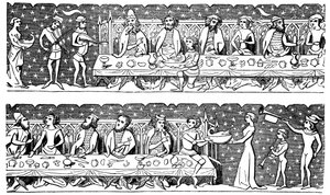 Un banquete de estado, siglo XV de Unbekannt