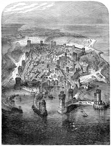 Una vista de Rodas, 1480 1882-1884 de Unbekannt