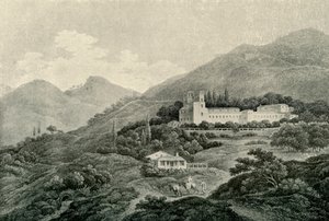 Vista de la Villa Real del Generalife en Granada de Unbekannt