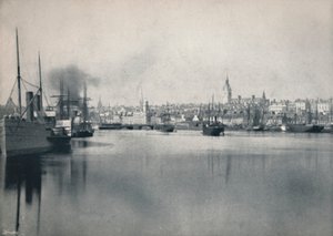 Aberdeen - Vista general desde el río, 1895 de Unbekannt