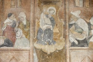Abadía de Abondance fresco: Jesús con los rabinos, Abondance, Francia de Unbekannt