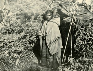 Mujer aborigen con niño, 1901 de Unbekannt