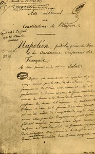 Acto adicional a las constituciones del Imperio, 22 de abril de 1815, 1921