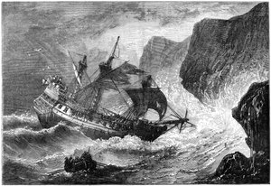 El almirante Somers encalla su barco, Bermudas