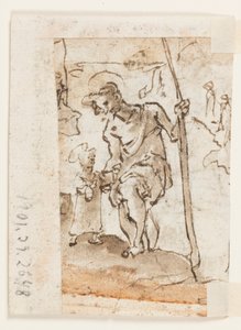 Adoración de los Magos, San Cristóbal y el Niño Jesús