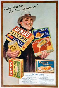 Anuncio de alimentos para aves, 1920