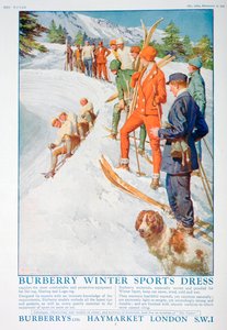 Anuncio de vestido de deportes de invierno Burberry, 1928 de Unbekannt